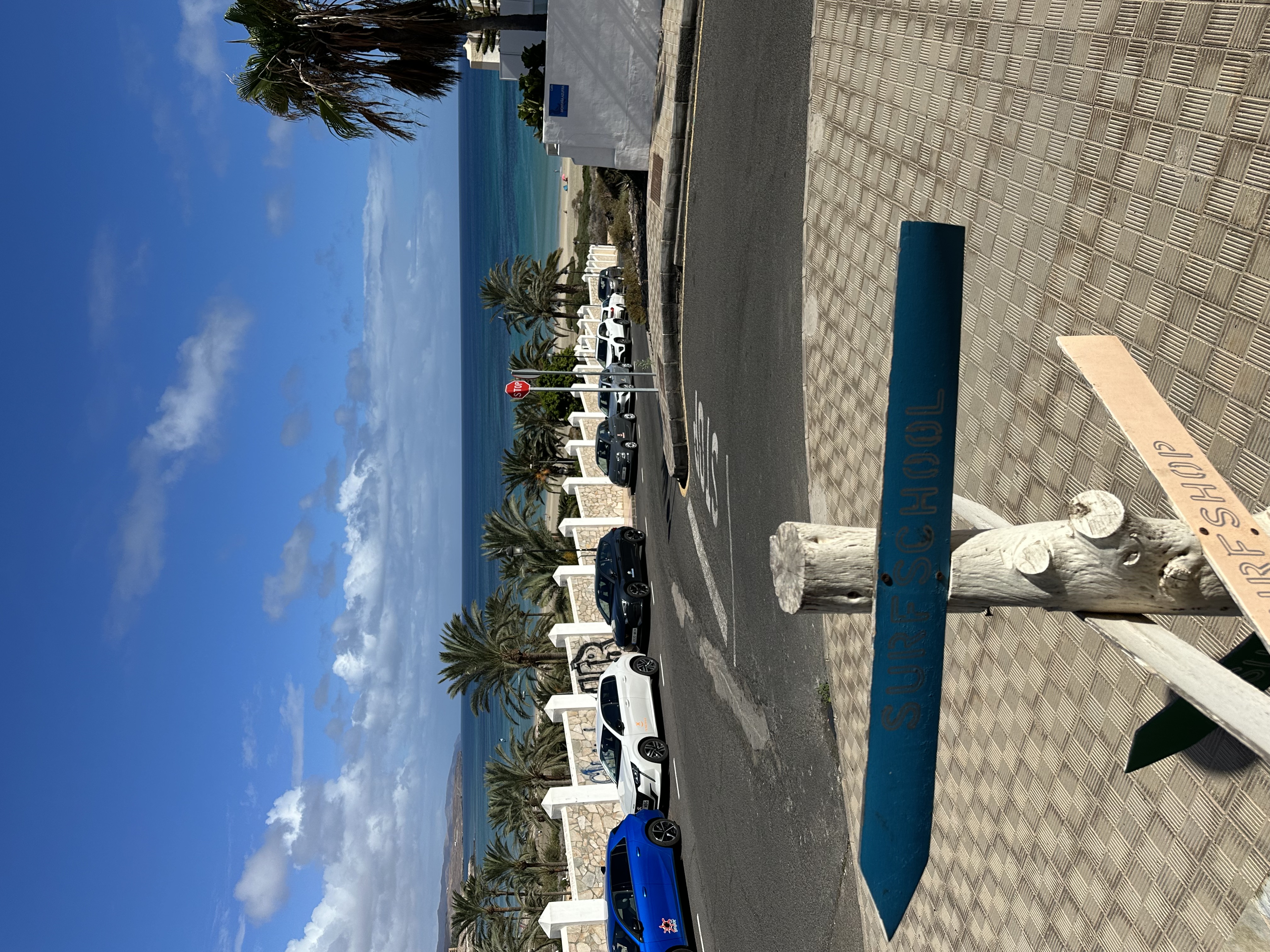 Costa Calma beach and town view